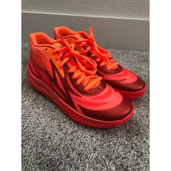 Puma Lamelo Ball MB.02 Supernova Fiery Coral Men's Size 10.5 - Picture 1 of 6